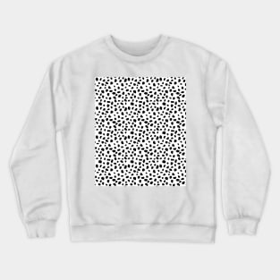 Dalmatian Animal Print Spots Black White Dots Crewneck Sweatshirt